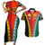 Personalised Papua New Guinea Mix Penama Couples Matching Short Sleeve Bodycon Dress and Hawaiian Shirt Tribal Patterns Half-Half Style LT7 Colorful - Polynesian Pride