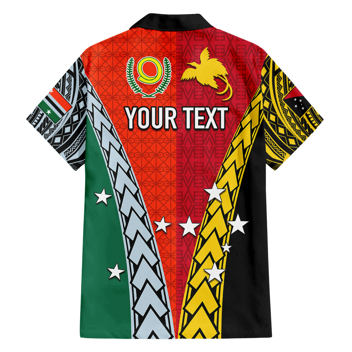Personalised Papua New Guinea Mix Penama Family Matching Off Shoulder Long Sleeve Dress and Hawaiian Shirt Tribal Patterns Half-Half Style LT7 - Polynesian Pride
