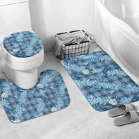 Blue Palaka Hawaii Cowboy Christmas Bathroom Set Paniolo Mix Maile Lei - Polynesian Pride