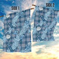 Blue Palaka Hawaii Cowboy Christmas Garden Flag Paniolo Mix Maile Lei - Polynesian Pride