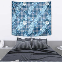 Blue Palaka Hawaii Cowboy Christmas Tapestry Paniolo Mix Maile Lei - Polynesian Pride