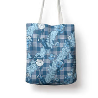 Blue Palaka Hawaii Cowboy Christmas Tote Bag Paniolo Mix Maile Lei - Polynesian Pride