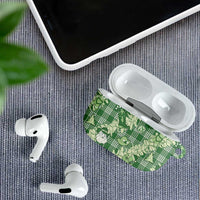 Green Palaka Hawaii Cowboy Christmas AirPods Case Paniolo Mix Maile Lei - Polynesian Pride