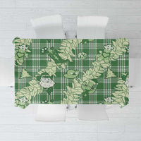 Green Palaka Hawaii Cowboy Christmas Tablecloth Paniolo Mix Maile Lei - Polynesian Pride