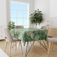 Green Palaka Hawaii Cowboy Christmas Tablecloth Paniolo Mix Maile Lei - Polynesian Pride