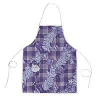 Purple Palaka Hawaii Cowboy Christmas Apron Paniolo Mix Maile Lei - Polynesian Pride