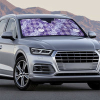 Purple Palaka Hawaii Cowboy Christmas Auto Sun Shade Paniolo Mix Maile Lei - Polynesian Pride