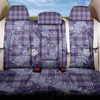 Purple Palaka Hawaii Cowboy Christmas Back Car Seat Cover Paniolo Mix Maile Lei - Polynesian Pride