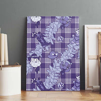 Purple Palaka Hawaii Cowboy Christmas Canvas Wall Art Paniolo Mix Maile Lei - Polynesian Pride