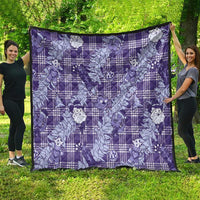 Purple Palaka Hawaii Cowboy Christmas Quilt Paniolo Mix Maile Lei - Polynesian Pride