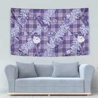 Purple Palaka Hawaii Cowboy Christmas Tapestry Paniolo Mix Maile Lei - Polynesian Pride