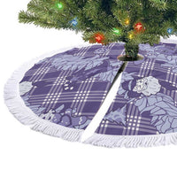 Purple Palaka Hawaii Cowboy Christmas Tree Skirt Paniolo Mix Maile Lei - Polynesian Pride