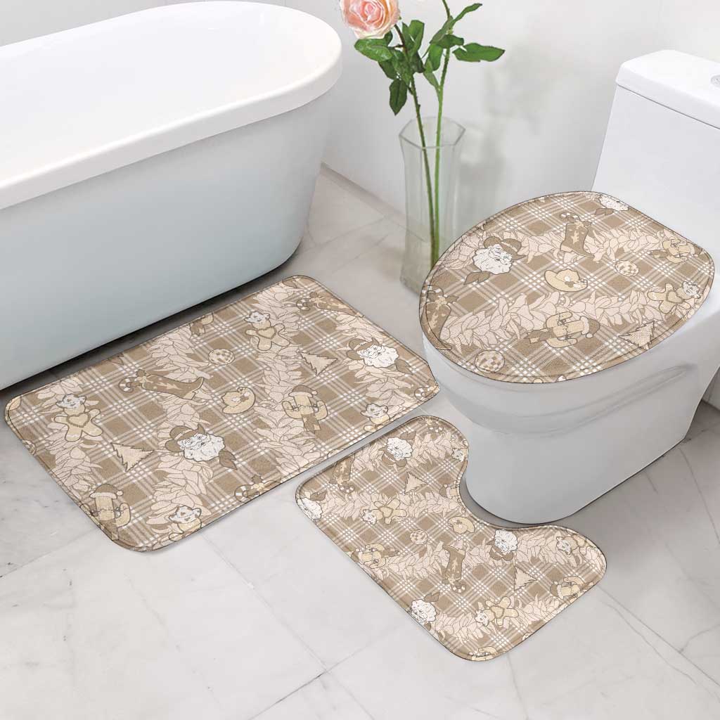 Khaki Palaka Hawaii Cowboy Christmas Bathroom Set Paniolo Mix Maile Lei - Polynesian Pride