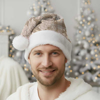 Khaki Palaka Hawaii Cowboy Christmas Santa Hat Paniolo Mix Maile Lei - Polynesian Pride