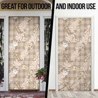 Khaki Palaka Hawaii Cowboy Christmas Door Cover Paniolo Mix Maile Lei - Polynesian Pride