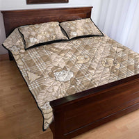 Khaki Palaka Hawaii Cowboy Christmas Quilt Bed Set Paniolo Mix Maile Lei - Polynesian Pride