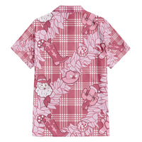 Pink Palaka Hawaii Cowboy Christmas Family Matching Puletasi and Hawaiian Shirt Paniolo Mix Maile Lei - Polynesian Pride