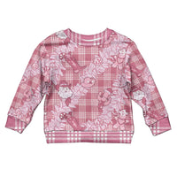 Pink Palaka Hawaii Cowboy Christmas Kid Ugly Christmas Sweater Paniolo Mix Maile Lei - Polynesian Pride