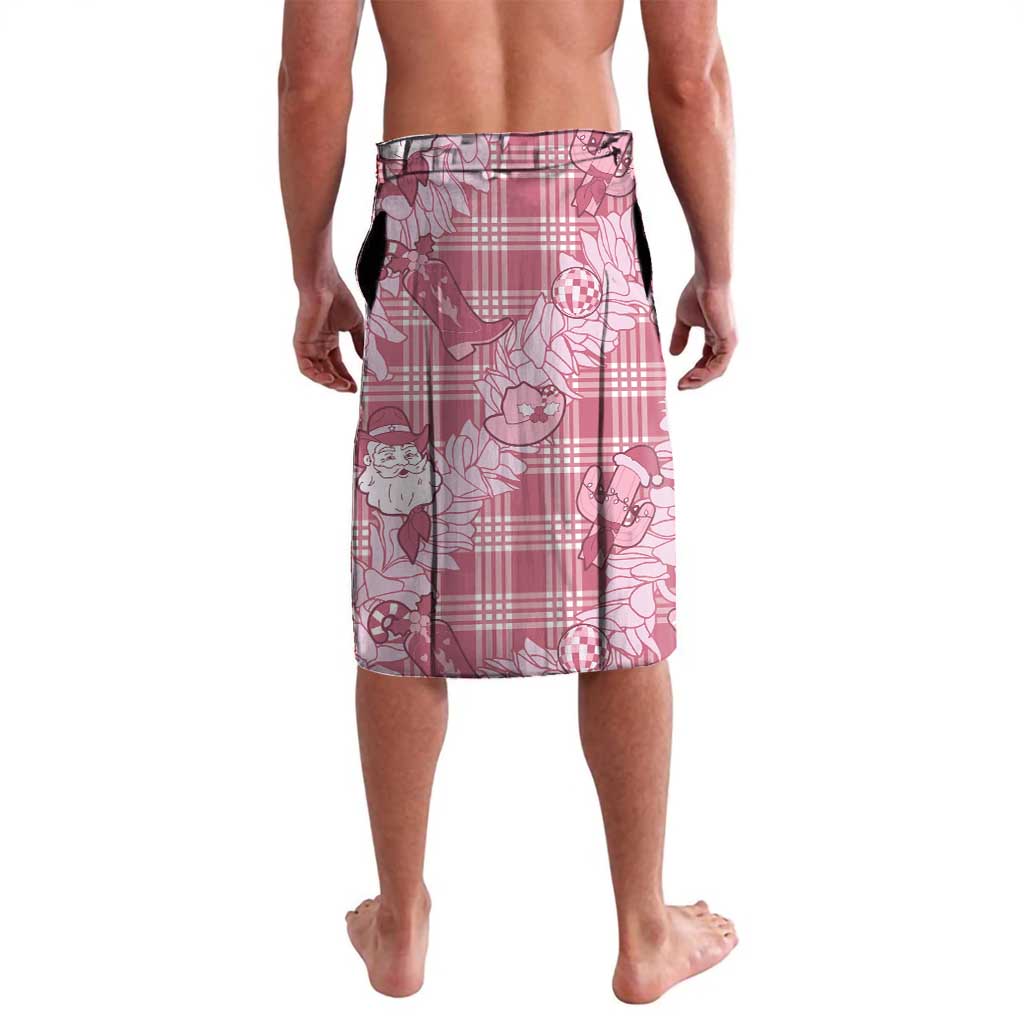 Pink Palaka Hawaii Cowboy Christmas Lavalava Paniolo Mix Maile Lei - Polynesian Pride