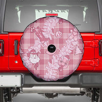 Pink Palaka Hawaii Cowboy Christmas Spare Tire Cover Paniolo Mix Maile Lei - Polynesian Pride