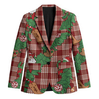 Red Palaka Hawaii Cowboy Christmas Blazer Paniolo Mix Maile Lei - Polynesian Pride