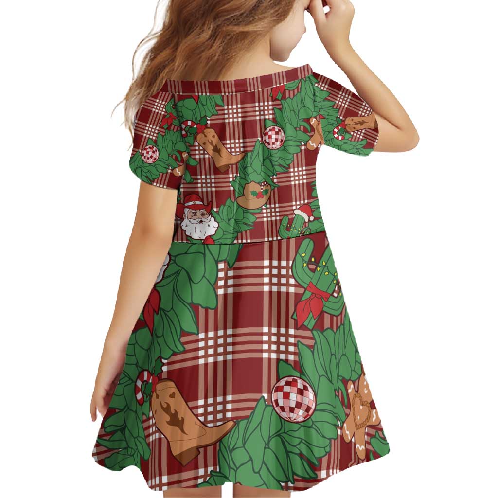 Red Palaka Hawaii Cowboy Christmas Family Matching Tank Maxi Dress and Hawaiian Shirt Paniolo Mix Maile Lei LT7 - Polynesian Pride