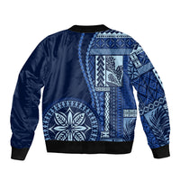 Samoa Siapo Motif Bomber Jacket Classic Style - Bue Ver LT7 - Polynesian Pride