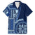 Samoa Siapo Motif Family Matching Puletasi Dress and Hawaiian Shirt Classic Style - Bue Ver LT7 Dad's Shirt - Short Sleeve Blue - Polynesian Pride