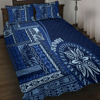 Samoa Siapo Motif Quilt Bed Set Classic Style - Bue Ver LT7 - Polynesian Pride