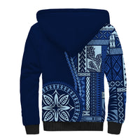 Samoa Siapo Motif Sherpa Hoodie Classic Style - Bue Ver LT7 - Polynesian Pride