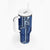 Samoa Siapo Motif Tumbler With Handle Classic Style - Blue Ver