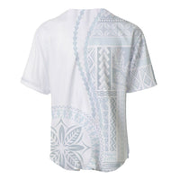 Samoa White Sunday Baseball Jersey Classic Siapo Style LT7 - Polynesian Pride