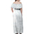 Samoa White Sunday Family Matching Off Shoulder Maxi Dress and Hawaiian Shirt Classic Siapo Style LT7 - Polynesian Pride