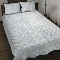 Samoa White Sunday Quilt Bed Set Classic Siapo Style LT7 - Polynesian Pride