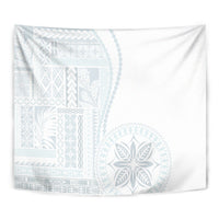 Samoa White Sunday Tapestry Classic Siapo Style LT7 - Polynesian Pride