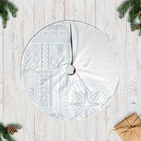 Samoa White Sunday Tree Skirt Classic Siapo Style LT7 Casual Tree Skirts White - Polynesian Pride