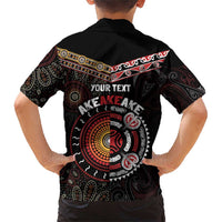 Aotearoa and Australia Indigenous Family Matching Short Sleeve Bodycon Dress and Hawaiian Shirt Stand Together For Te Tiriti LT7 - Polynesian Pride
