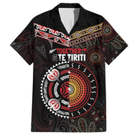 Aotearoa and Australia Indigenous Family Matching Tank Maxi Dress and Hawaiian Shirt Stand Together For Te Tiriti