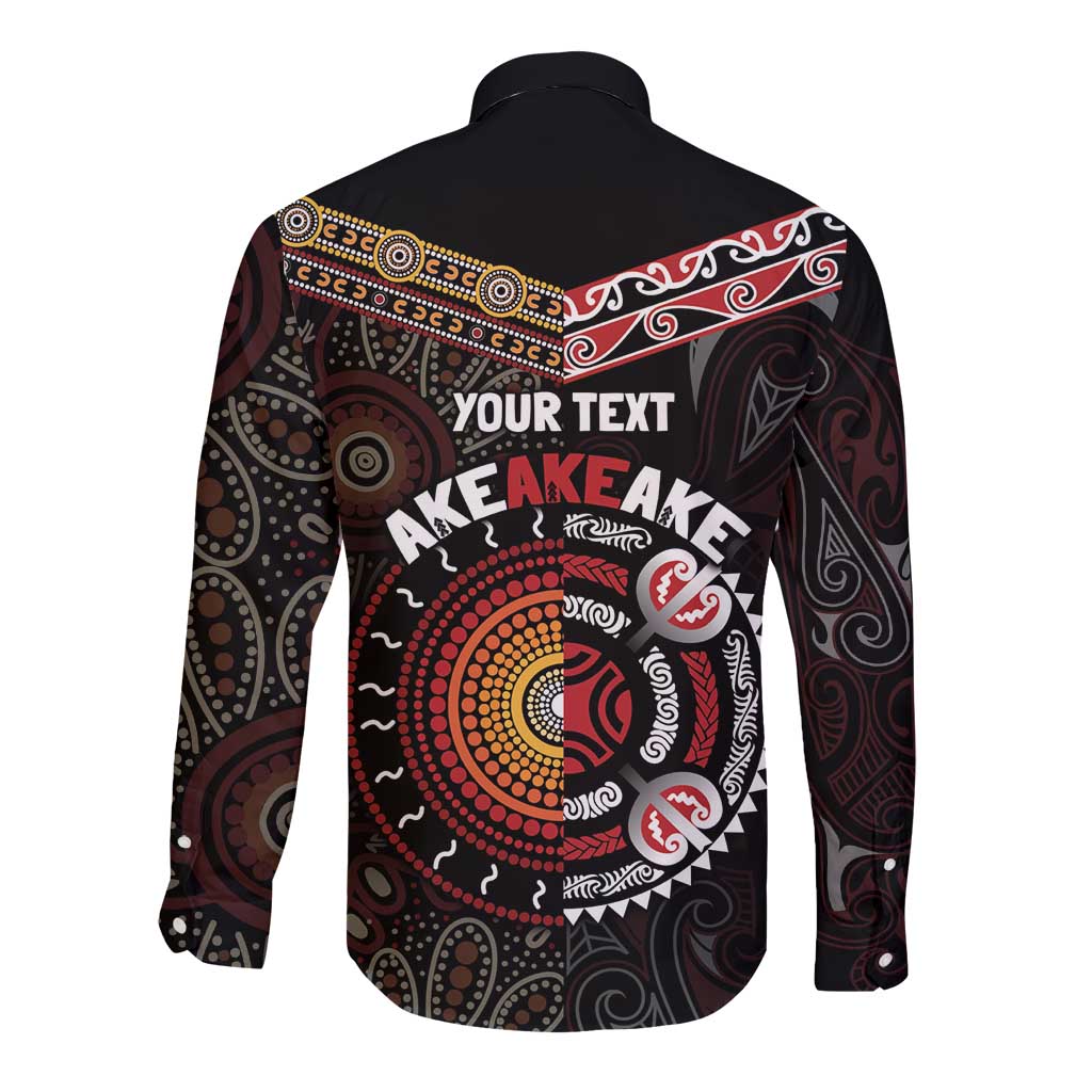 Aotearoa and Australia Indigenous Long Sleeve Button Shirt Stand Together For Te Tiriti LT7 - Polynesian Pride