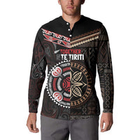 Aotearoa and Samoa Together For Te Tiriti Button Sweatshirt Kowhaiwhai Mix Siapo