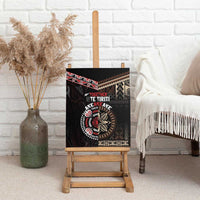 Aotearoa and Samoa Together For Te Tiriti Canvas Wall Art Kowhaiwhai Mix Siapo LT7 - Polynesian Pride