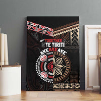 Aotearoa and Samoa Together For Te Tiriti Canvas Wall Art Kowhaiwhai Mix Siapo LT7 - Polynesian Pride