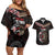 Aotearoa and Samoa Together For Te Tiriti Couples Matching Off Shoulder Short Dress and Hawaiian Shirt Kowhaiwhai Mix Siapo