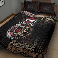 Aotearoa and Samoa Together For Te Tiriti Quilt Bed Set Kowhaiwhai Mix Siapo
