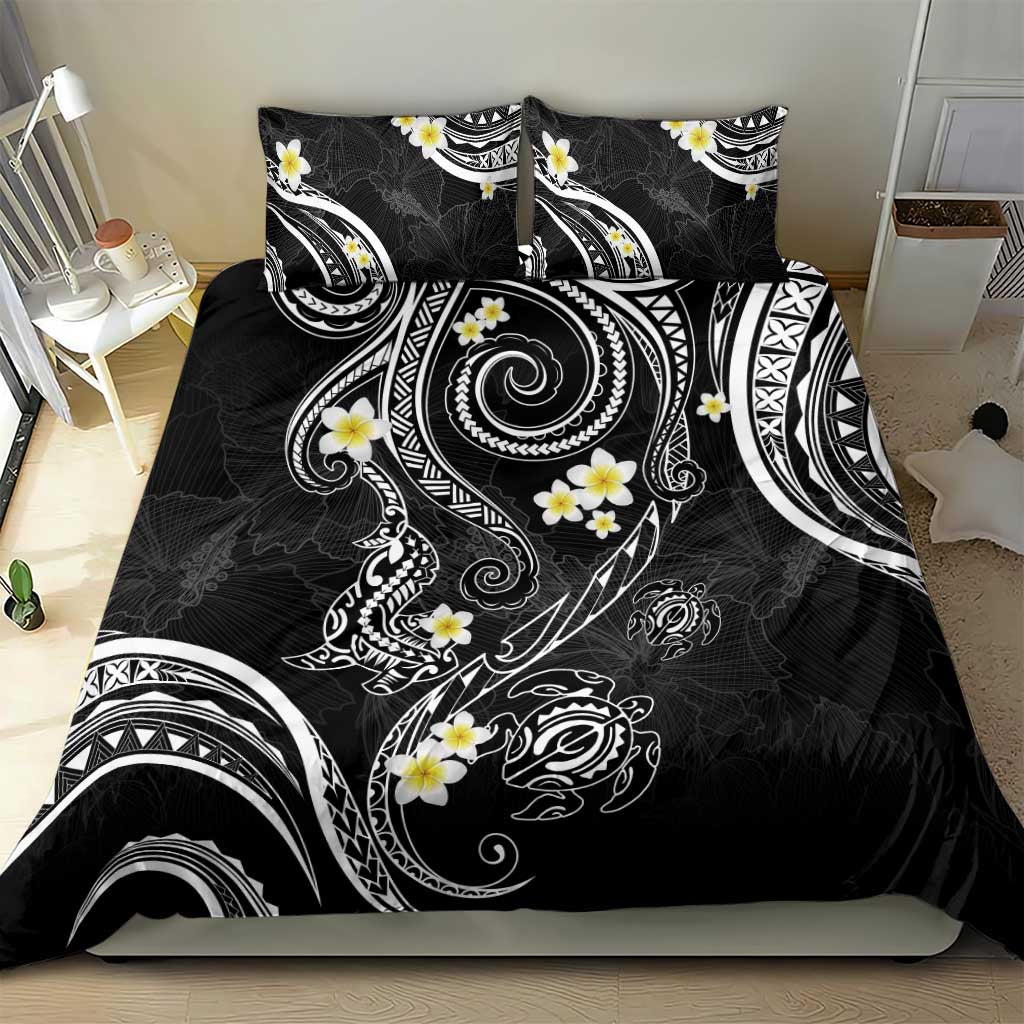 Polynesia Tribal Bedding Set Tentacles Plumeria