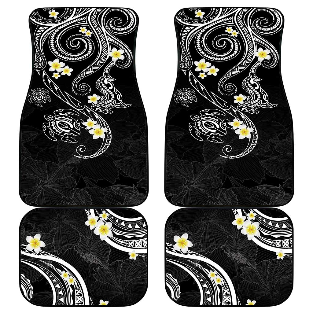 Polynesia Tribal Car Mats Tentacles Plumeria