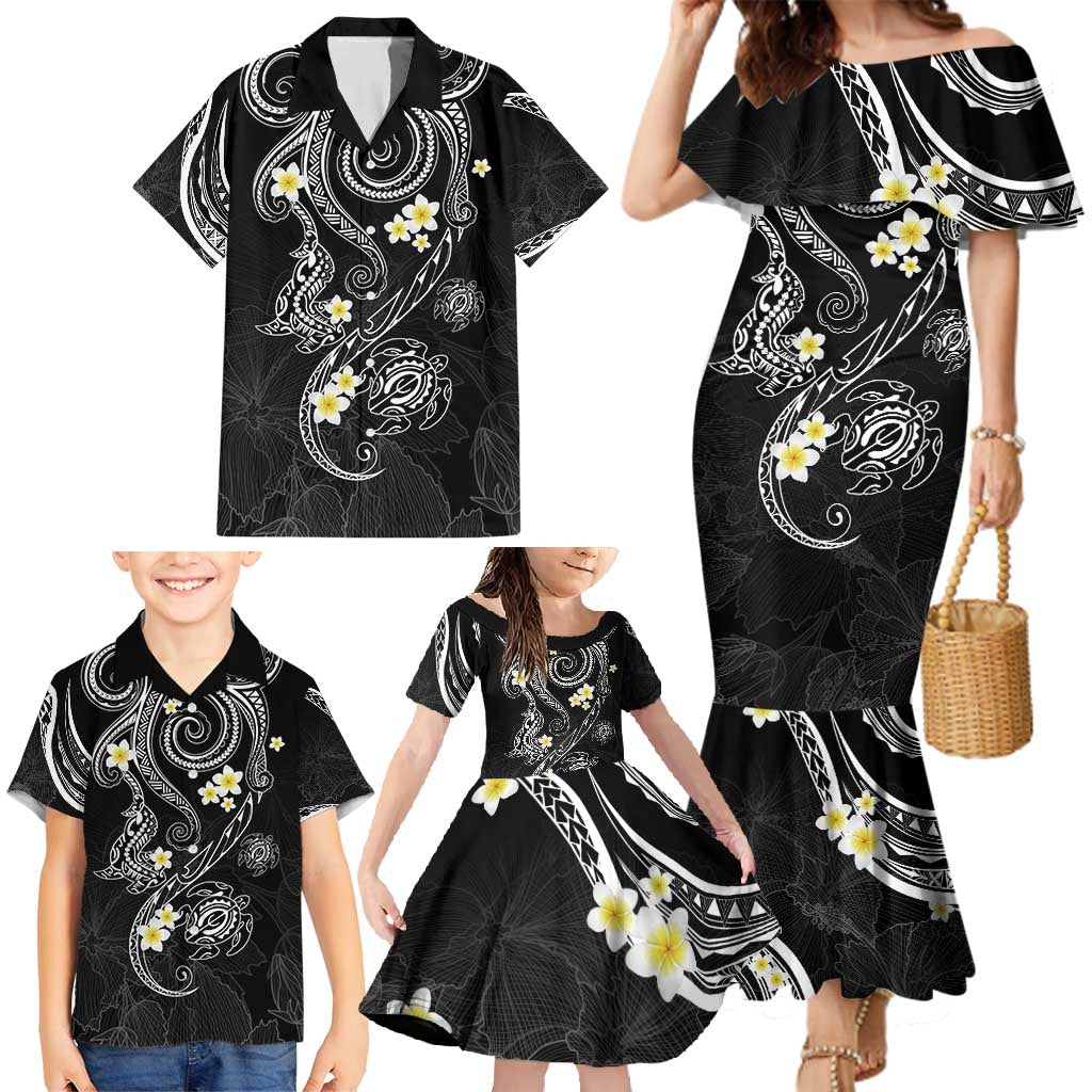 Polynesia Tribal Family Matching Mermaid Dress and Hawaiian Shirt Tentacles Plumeria LT7 - Polynesian Pride