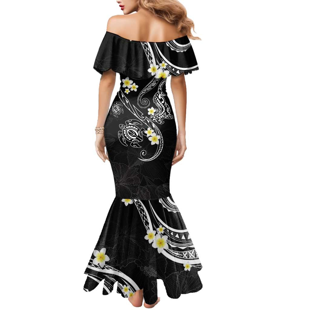 Polynesia Tribal Family Matching Mermaid Dress and Hawaiian Shirt Tentacles Plumeria LT7 - Polynesian Pride