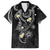 Polynesia Tribal Family Matching Off The Shoulder Long Sleeve Dress and Hawaiian Shirt Tentacles Plumeria