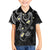 Polynesia Tribal Family Matching Off The Shoulder Long Sleeve Dress and Hawaiian Shirt Tentacles Plumeria